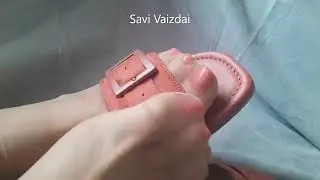 Feet play   Savi Vaizdai   Part 197   Nice feet and new slippers #feet #nylon #slippers