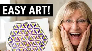 Not Feeling Creative? Try This Easy Stencil Painting #watercolorpainting