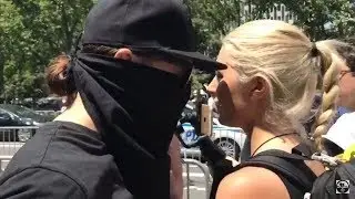 Lauren Southern Assaulted By Masked Protester Anti Sharia Law March