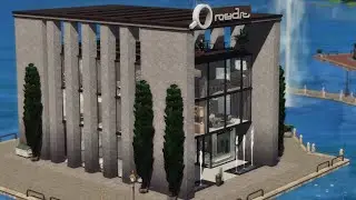 capp & associates: sims 4 office build (with cc) l build & chat