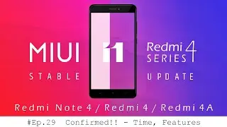 MIUI 11 release date in India for Redmi Note 4 🇮🇳 MIUI 11 Global stable update Redmi 4 / Redmi 4A