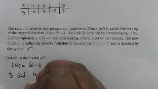 Lesson 8   The Inverse of a Linear