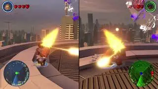 Volstagg vs. Falcon on Avenger's Tower in Lego Marvel Avengers