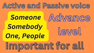#Active and Passive voice #Someone #Somebody #People वाले sentences को passive कैसे बनाएं 