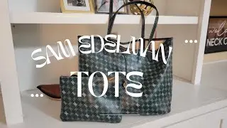Sam Edelman medium Harper monogram shopper tote, current bag~bag charms  🧸👜☕️📚