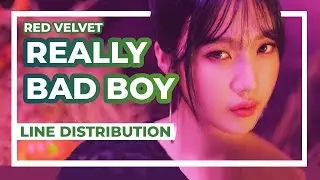 RED VELVET - REALLY BAD BOY Line Distribution (Color Coded)
