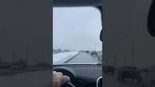 When weather turns the highway into a danger zone #rain #driving #pov