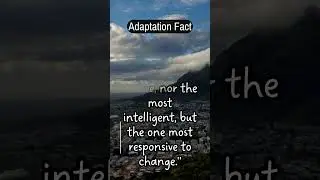 Adaptation Over Dominance: Surviving through Change #AdaptOrPerish #ChangeIsKey #EmbraceChange
