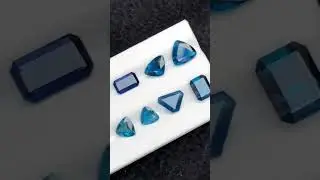8 carats faceted ink blue tourmaline lot available Size:6mm to 8mm fa
