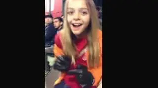 Madelyn Joy dancing goofy at Monster Jam 2014