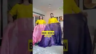 Saree dhoti drape with @LifewithBose #saree #dhoti #draping