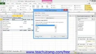 Excel 2010 Tutoria Changing Calculated Value Fields Microsoft Training Lesson 32.3
