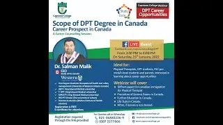 Capstone College webinar  with Study Circle on &ldquo;Scope of DPT & career prospects in Canada