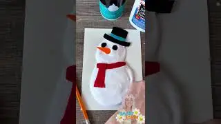 Снеговик из объёмной краски ☃️ | Крем для бритья + клей | Мисс Дейзи