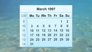 March 1997 Calendar