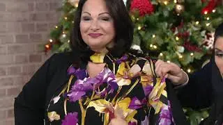Dennis Basso Luxe Crepe Peplum Jacket with Flounce Sleeves on QVC