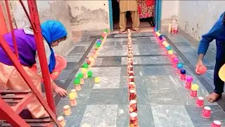 🥰 Fun & Easy Party Games For Kids And Adults😍 Cup Bin Race Challenge! # (Minute to Win It Party)