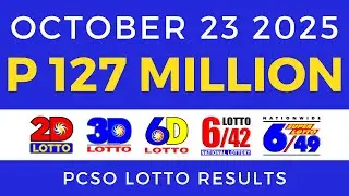 Lotto Result Today 9pm PCSO October 23 2025