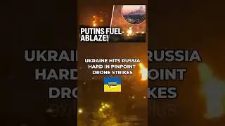 Massive Ukrainian Drone Attack on Russian Penza Oil Depot #ukrainewarnews #warinukraine