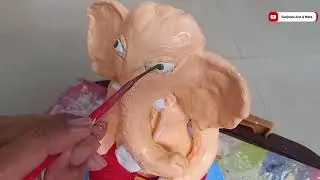 Very easy ganpati idol making with shadu mati l Part 2 l  #ganpati 