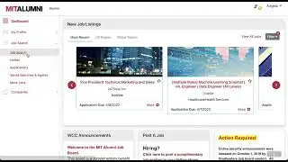 MIT Alumni Job Board walkthrough 2022-01-11
