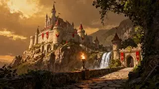 Whisper Castle on Dusk Ambience 🎻 Medieval Folk Music and Tavern Ambience