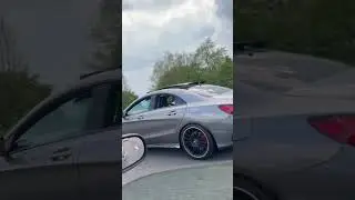 CLA 45 AMG drive by fitted with decat downpipe. Listen with headphones 🔊