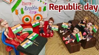 Dolls village/ village Barbie/ indian village Barbie/ Barbie village routine/ republic day 