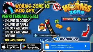 Download Worms Zone io Mod Apk Versi 6.13.1 Terbaru 2025 - Unlimited Coins & Apple, Unlock All Snake