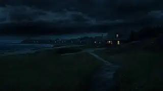 Balmy Calm Before the Storm Ambience | Distant Thunder & Soothing Winds