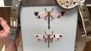 Hand Embroidery- DRAGONFLY TWINS by Walker Boyes