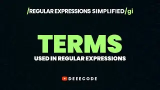 TERMS USED IN REGULAR EXPRESSIONS | Part 1