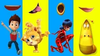 Wrong Mouth Paw Patrol Ladybug Larva Talking Tom Finger Family Learn Colors For Kids