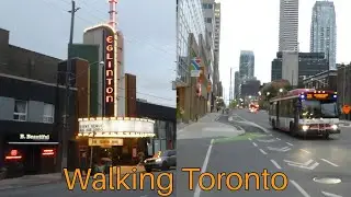 Walking Eglinton Avenue West to Yonge Street in Midtown Toronto 8/30/2023