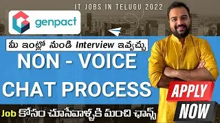 Non Voice Chat Process Jobs | Work from home jobs in Telugu | Genpact Recruitment | IT Jobs 2022