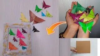 butterfly photo frame making idea and Easy Origami Butterfly In only 2Minutes/Very Simple#photoframe