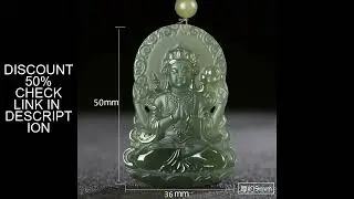Fine Jewelry Natural Hetian Nephrite Jade Lake water green Guanyin Man Pendant