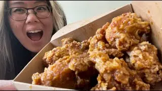 RUNNING CHICKS Korean Fried Chicken Mukbang ASMR No Talking Food Review | Eating Alone | Eat Jen
