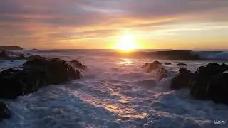 ​Relaxing Sunset Waves at the Beach 🌊🌅 #Nature #Shorts