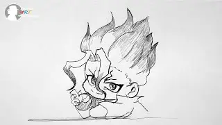 How to Draw Chibi Cute Senku Ishigami | Dr.Stone