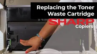 Replacing the Toner Waste Cartridge on a Copier