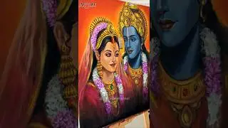 Siyaram Shringar ~ Sita Ram Vivah Painting 🙏🏻 #Sita #Ram #siyaram #shringar #acrylic #painting