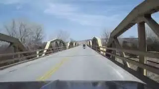 Crossing the Pony Bridge near Bridgeport, Okla.