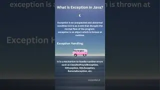 What is Exception in Java? || How can we handle Exception in Java? #shorts