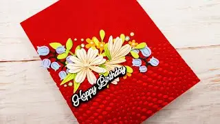 Bold Die Cut Floral Card | Happy Birthday