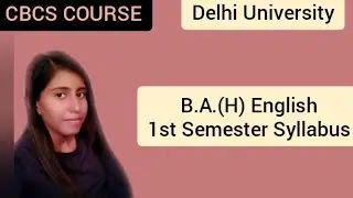 B.A.(H) English// 1st Semester Syllabus// (CBCS) // Delhi University // #apeducation_hub