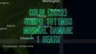 The Track of Tropical Storm Colin (2022)