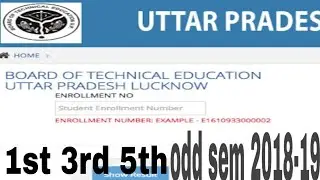 BTEUP RESULT ODD SEM 2018-19