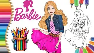 Coloring Barbie The Style Icon Using Alcohol Markers|Mattel Barbie Coloring Book Pages|Fashion&Style