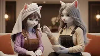 Sister unaware of her sister's cancer 😭😢 #cat #catvideos #story #cartoon #movie #sad #emotional #usa